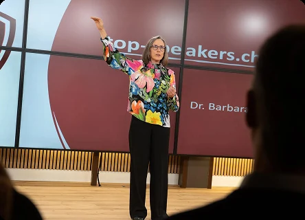 Dr. Barbara auf der TOP SPEAKERS Bühne
